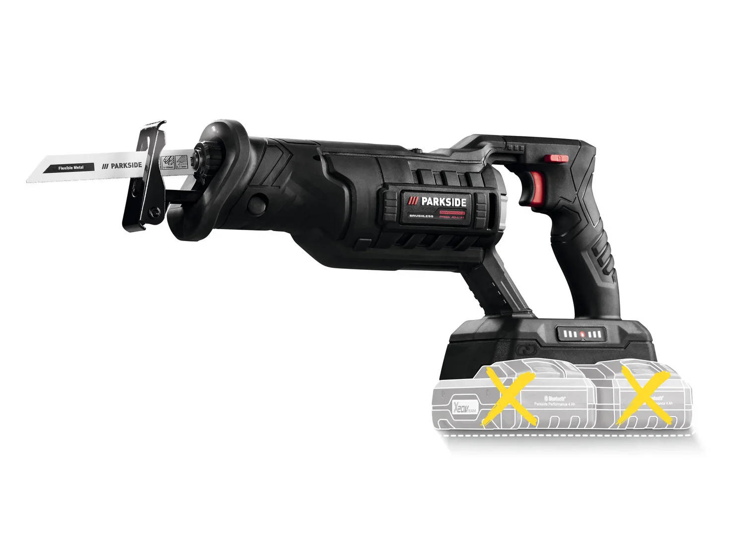 PARKSIDE PERFORMANCE Scie sabre sans fil PPSSA 40-Li A1, 40 V