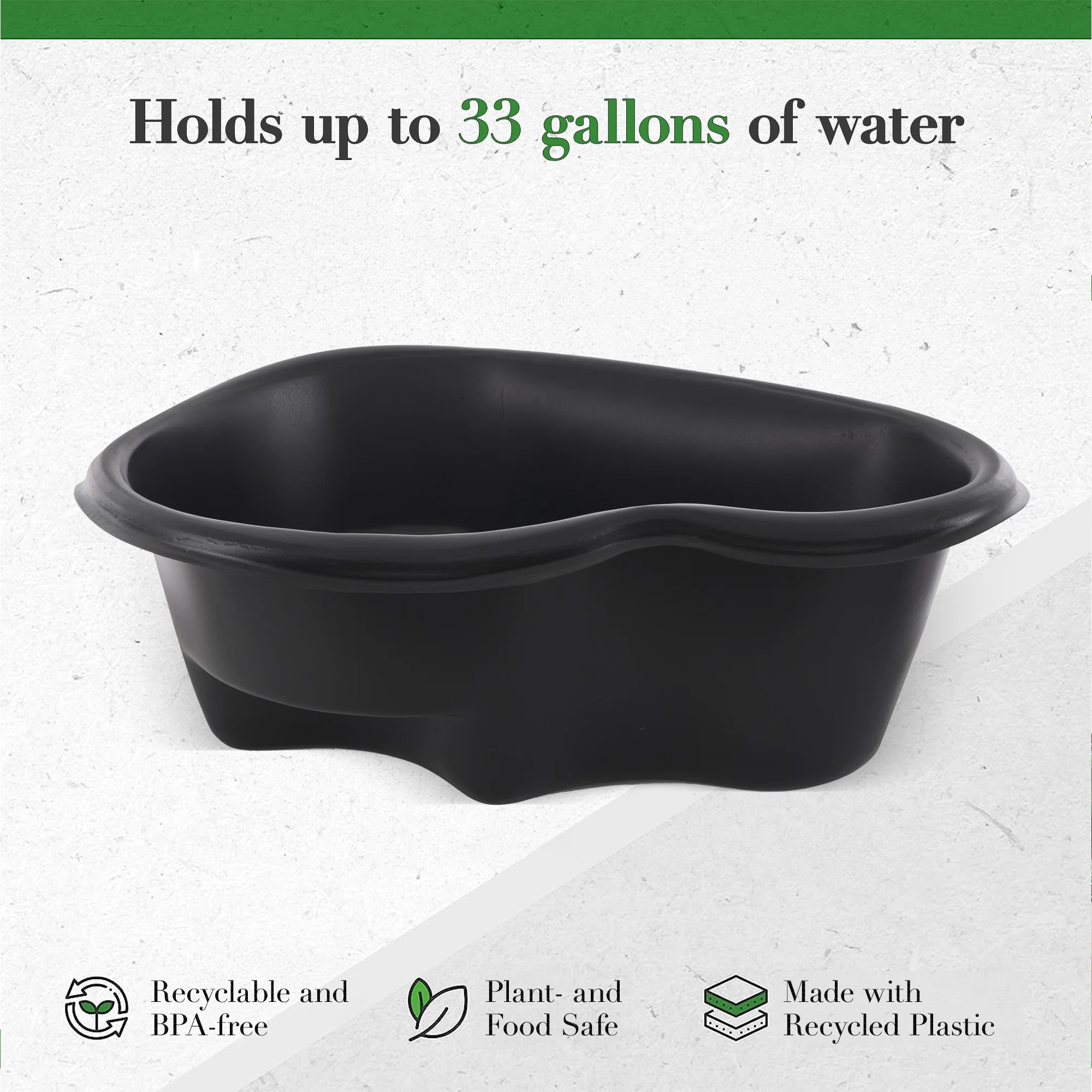 Rigid Plastic Pond Liner, 33 Gallon Base Accessory for Backyard Ponds Avonlea - Image 5