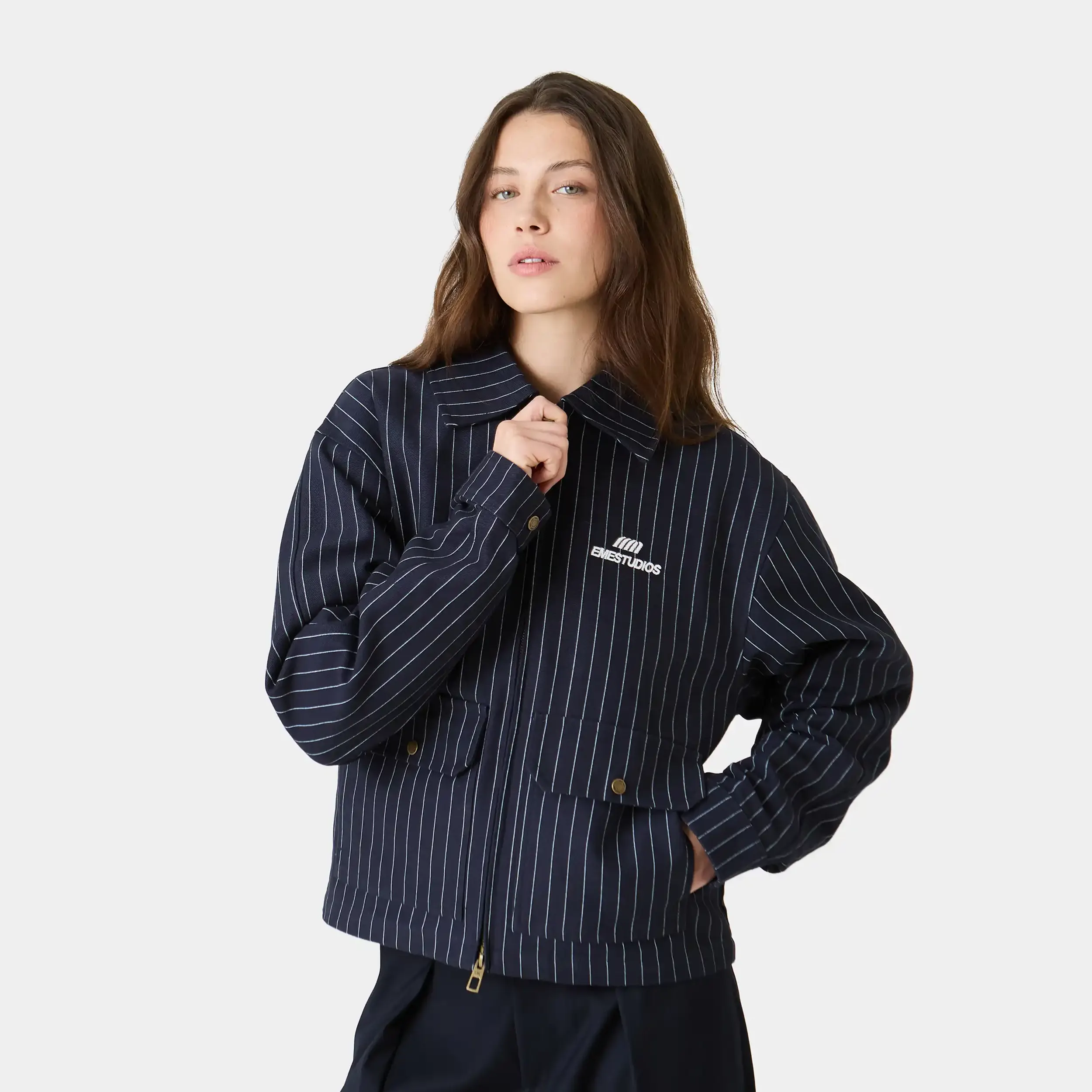Siroq Striped Navy Jacket