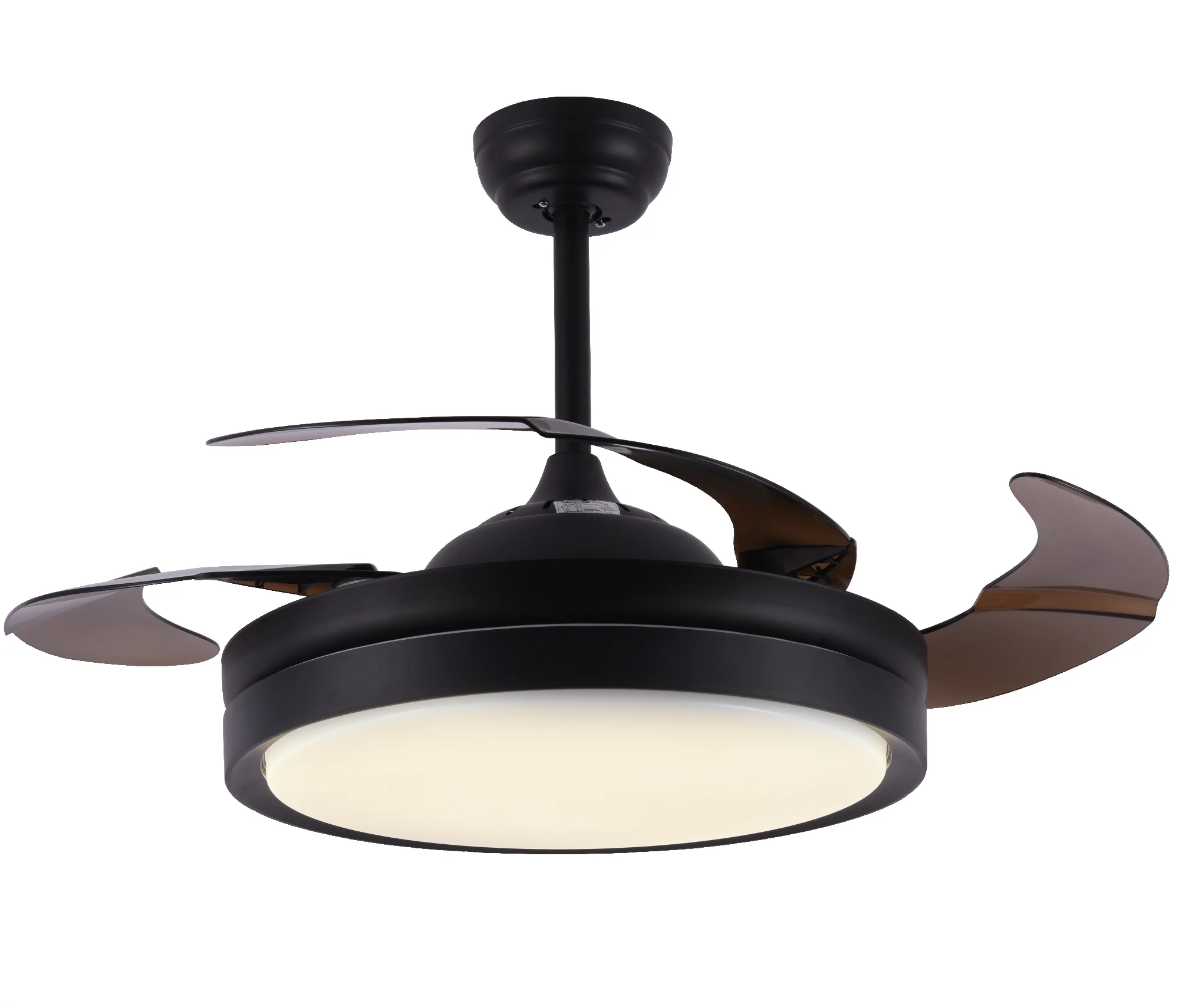 42" Retractable LED Ceiling Fan with Remote Control and Light Kit Included