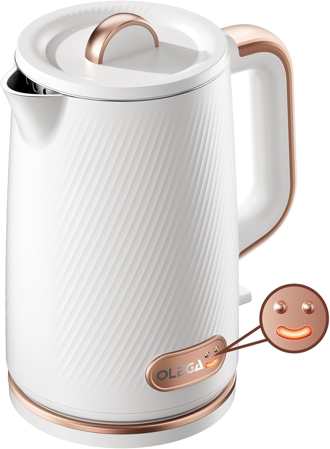 OLEGA Electric Tea Kettle: 1200W Fast Boil Electric Water Kettles 1.5L