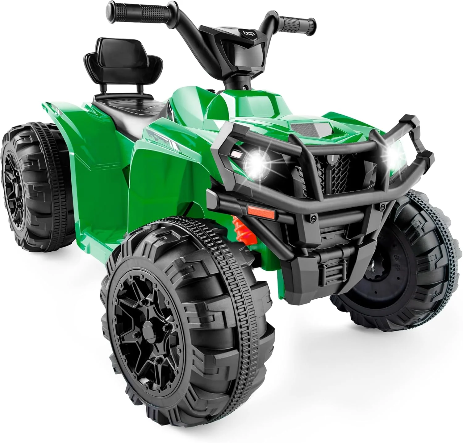Quad électrique 12 V pour enfants Best Choice Products, véhicule tout-terrain à 4 roues avec audio Bluetooth, vitesse maximale de 3,9 km/h, pneus à crampons, phares LED et radio.