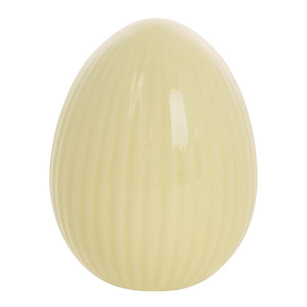 Delinne dekorasjon egg 7,7 cm gul