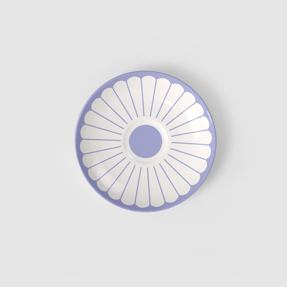 Fleur Coffee cup saucer - Blue, 5.9'', Premium Porcelain