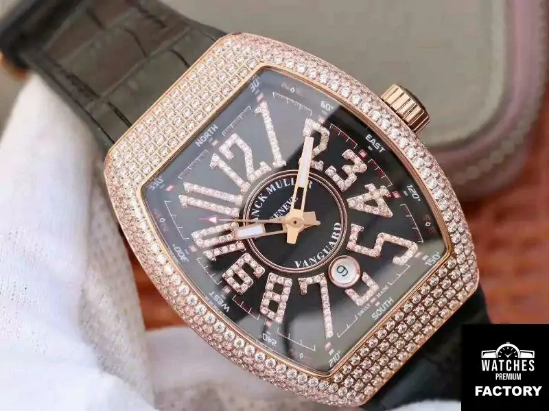 Franck Muller Vanguard 18K Rose Gold V45.SC.DT.D.NBR.CD.5N.NR Black Dial
