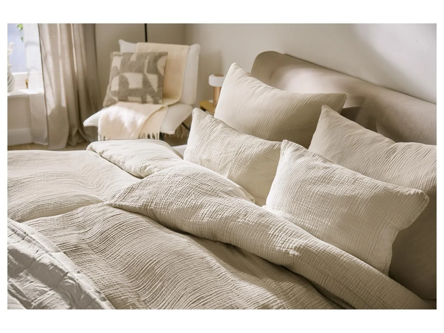 LIVARNO Parure de lit en mousseline Premium, 140 x 200 cm