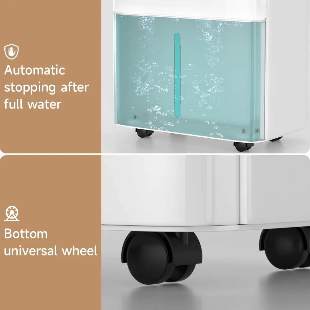 Dehumidifiers for Home, 2500 Sq.ft with Drain Hose Max 26 Pints, Dehumidifier for Basement, Bathroom, Bedroom, Three Modes, Intelligent Humidity Control, Dry Clothes, 24HR Timer