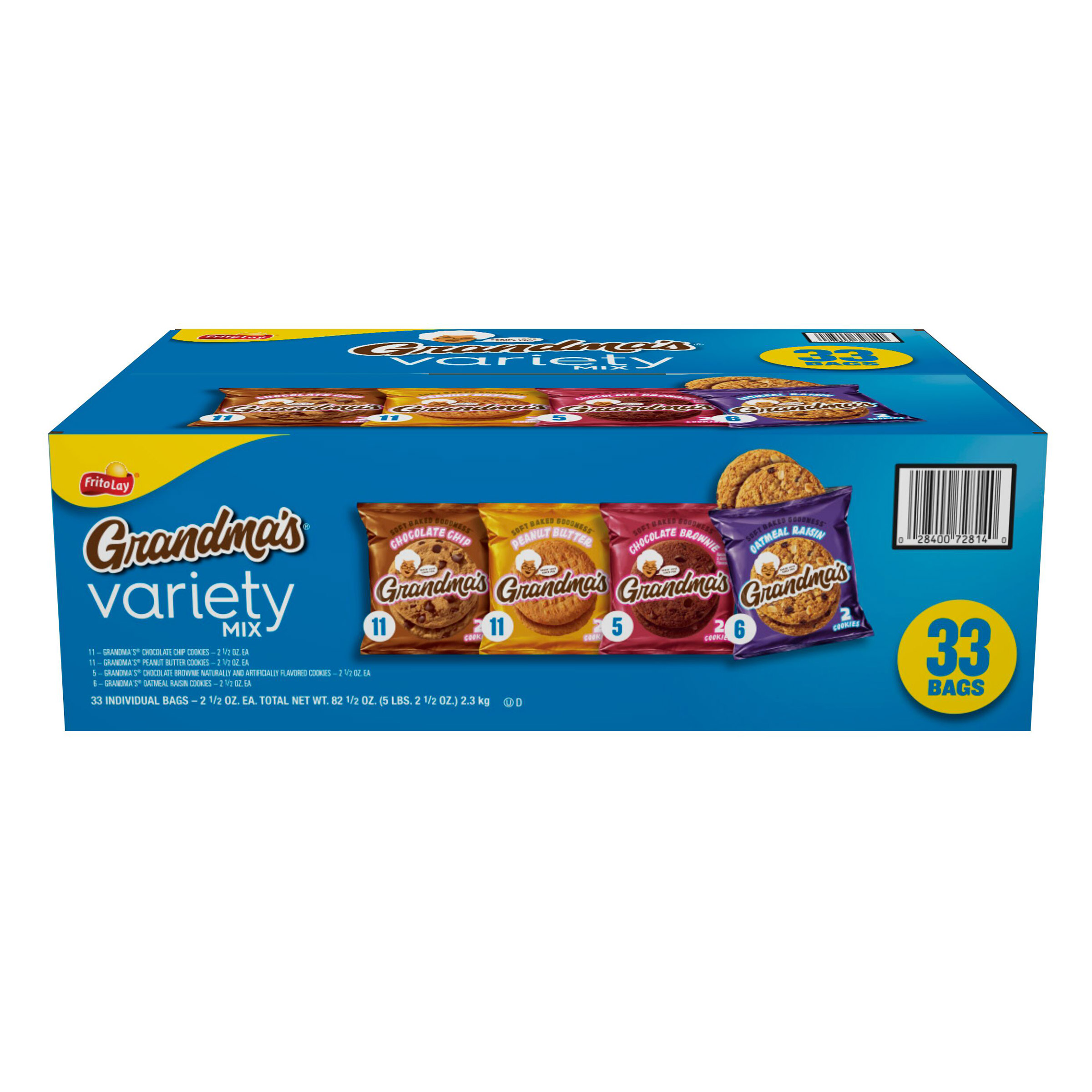 Grandma'S Cookies, Variety Pack, 2.5 oz, 33 - Count