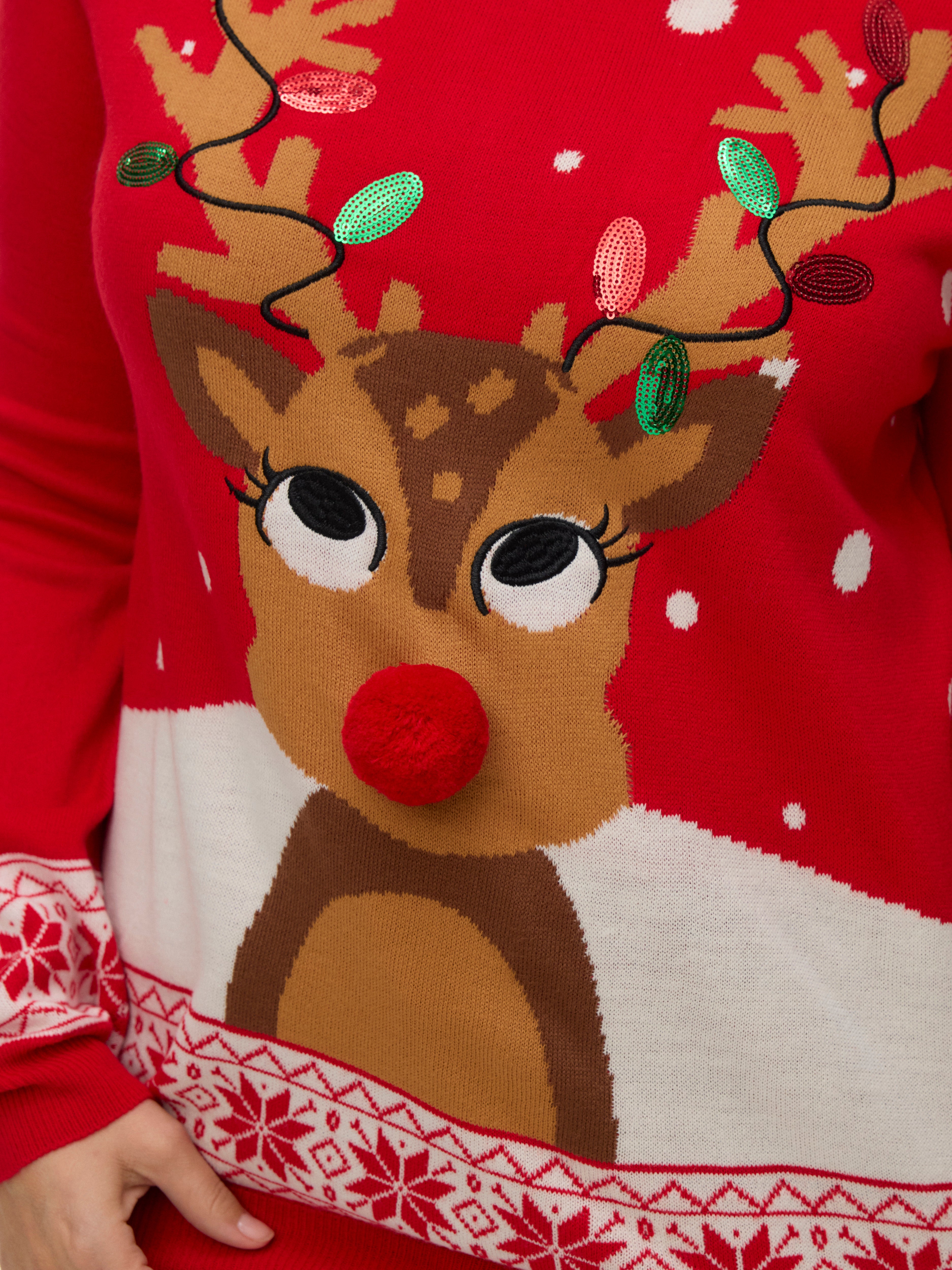 VERO MODA® VMCFROSTYDEER Knitted pullover