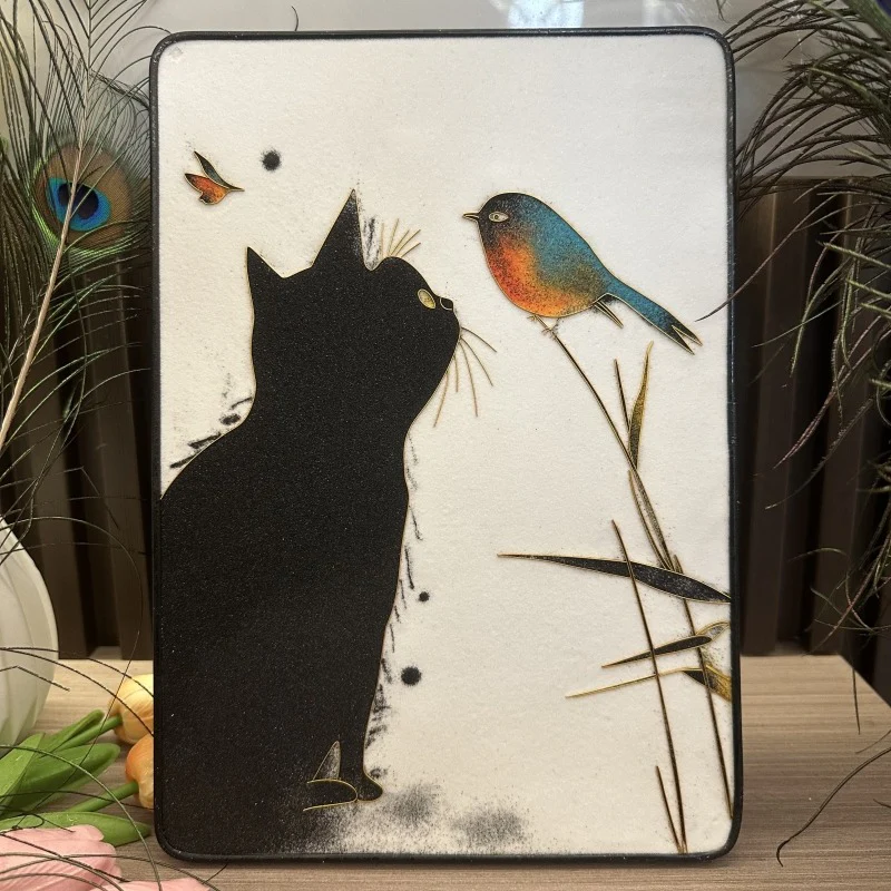 Black Cat, DIY Cloisonne Filigree Enamel Kit, with Tutorial& All Tools