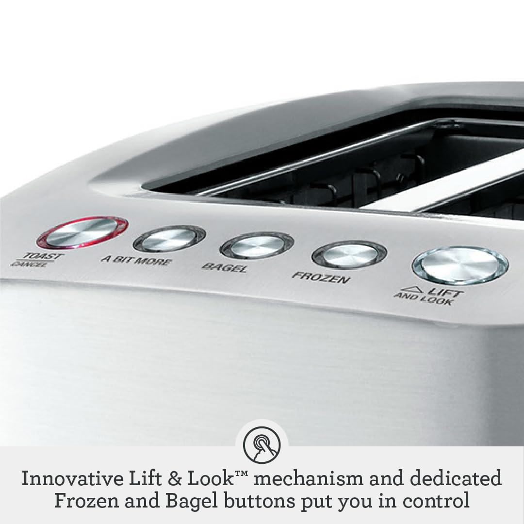 Grille-pain intelligent Breville en acier inoxydable brossé, 2 tranches