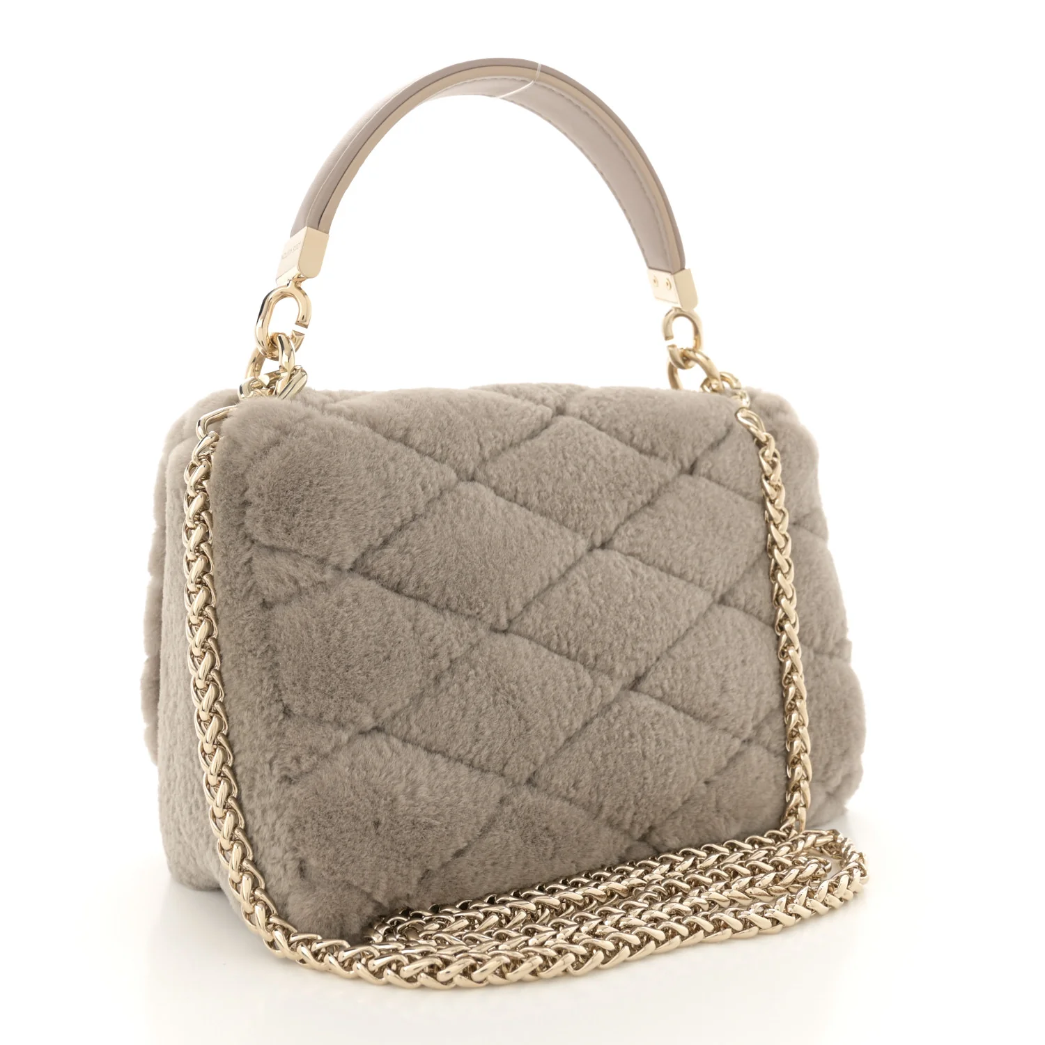 Shearling Malletage Top Handle GO-14 PM Grey