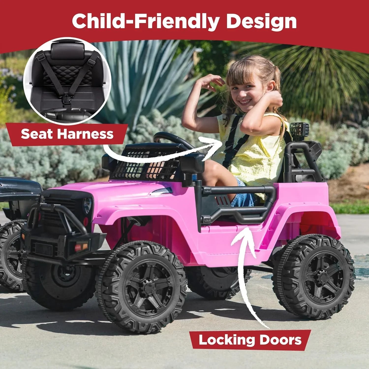 Camion électrique pour enfants Best Choice Products 12V avec suspension à ressorts et lumières LED