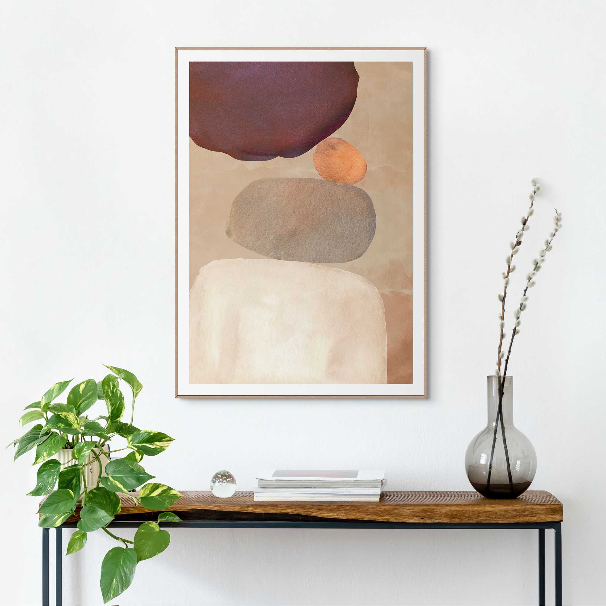 Reinders - Pebble Play - Schilderij 70x50cm Hout