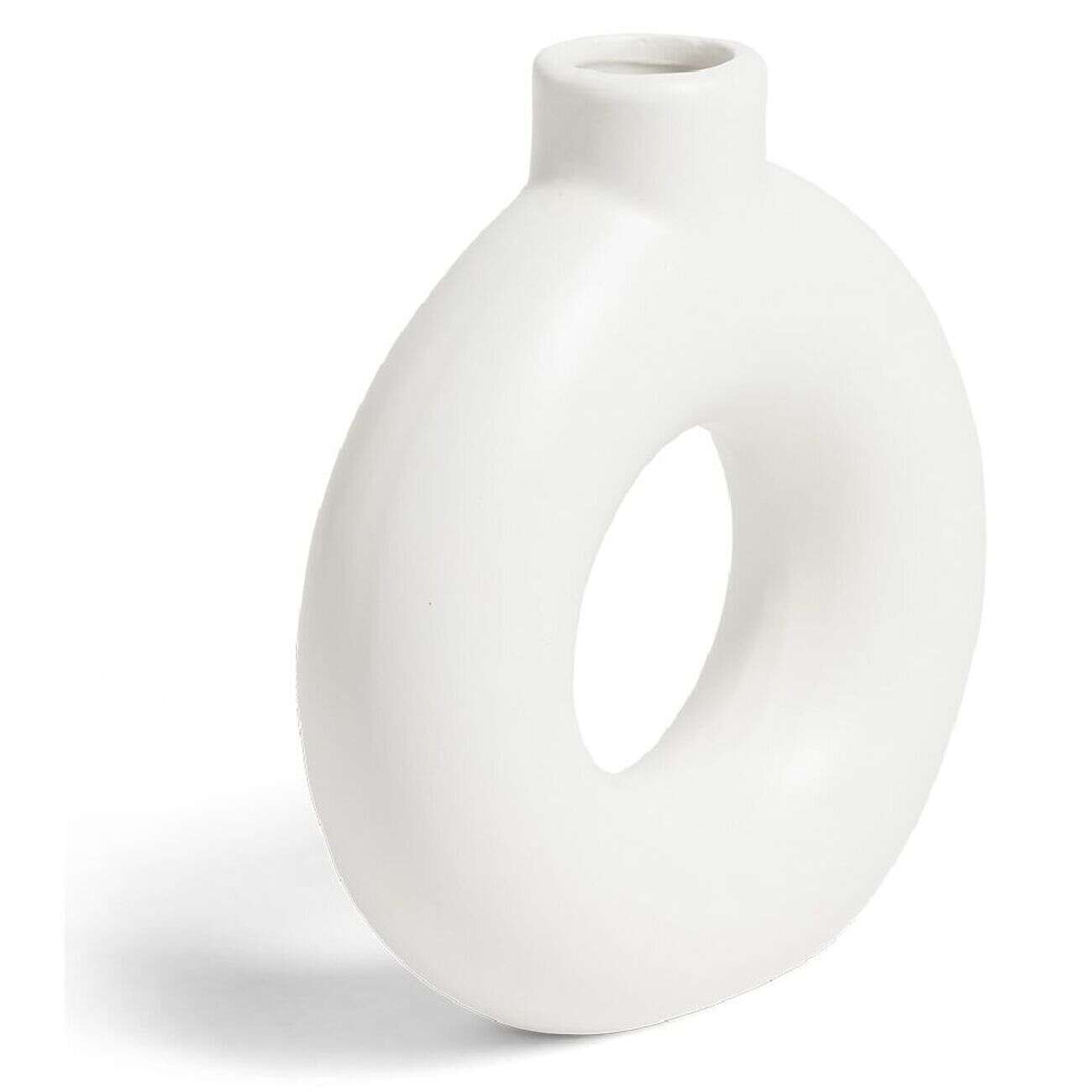 Vase céramique blanc H15cm