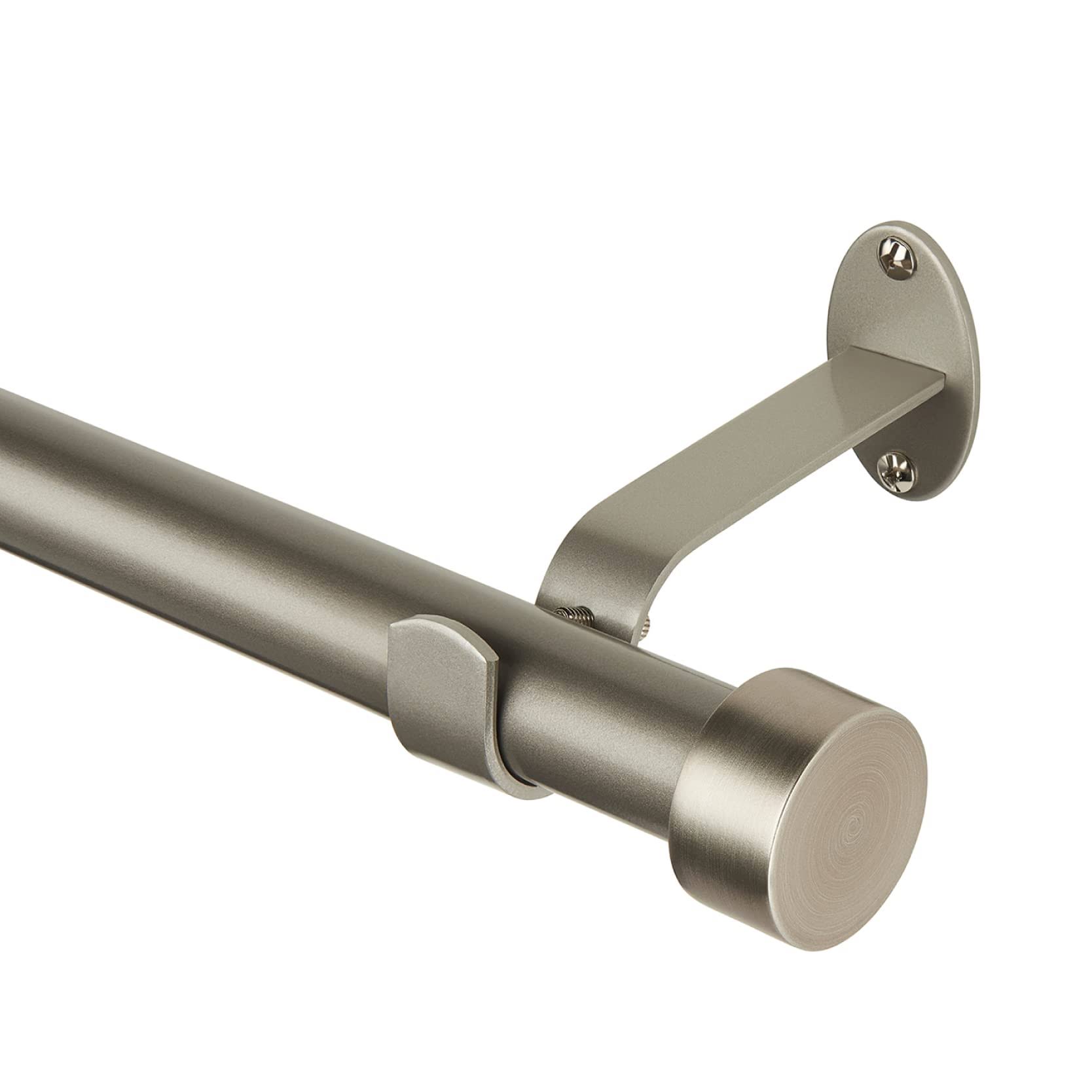 Elrene Pewter Serena Adjustable Cap Curtain Rod