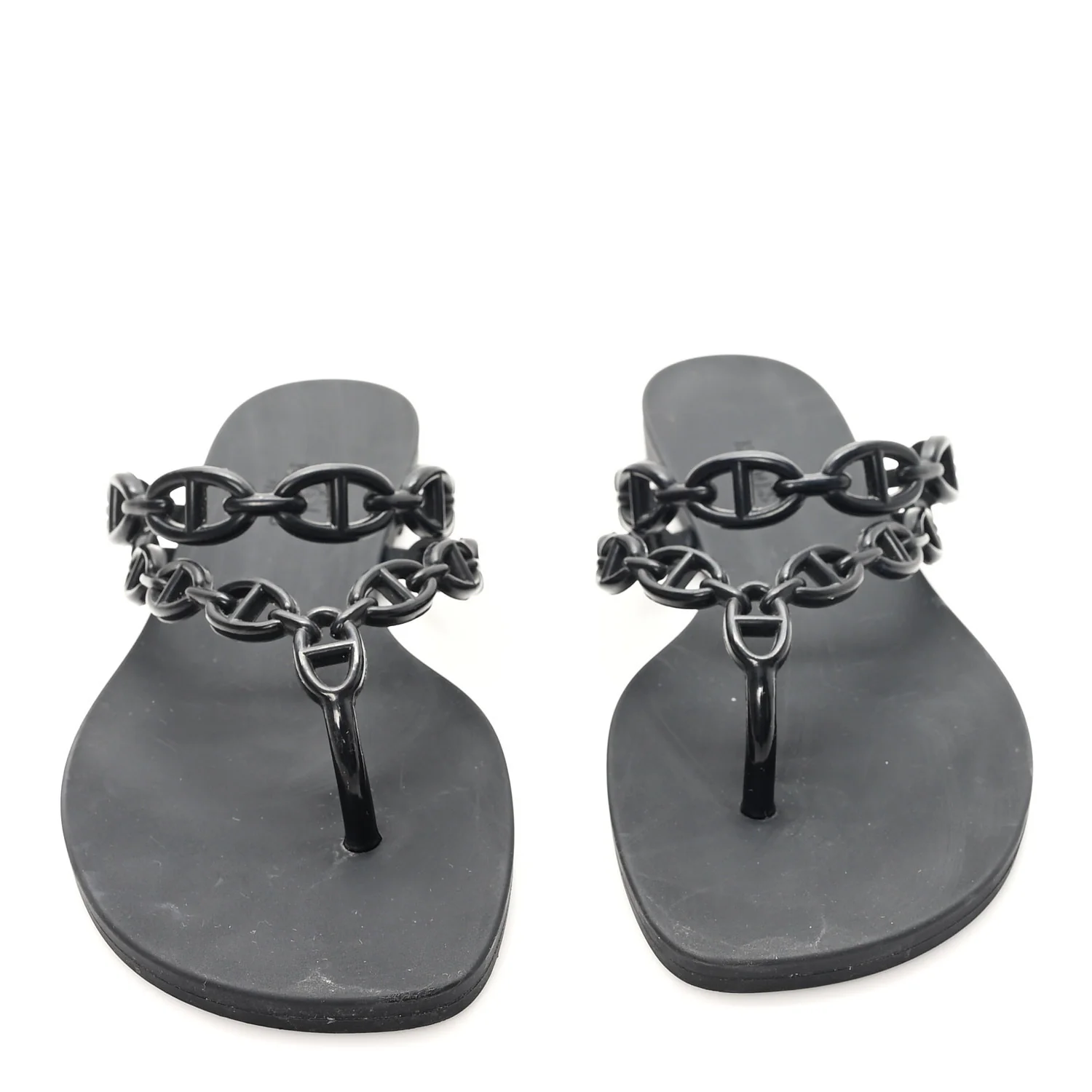 Rubber Chaine d'Ancre Island Sandals 38 Black