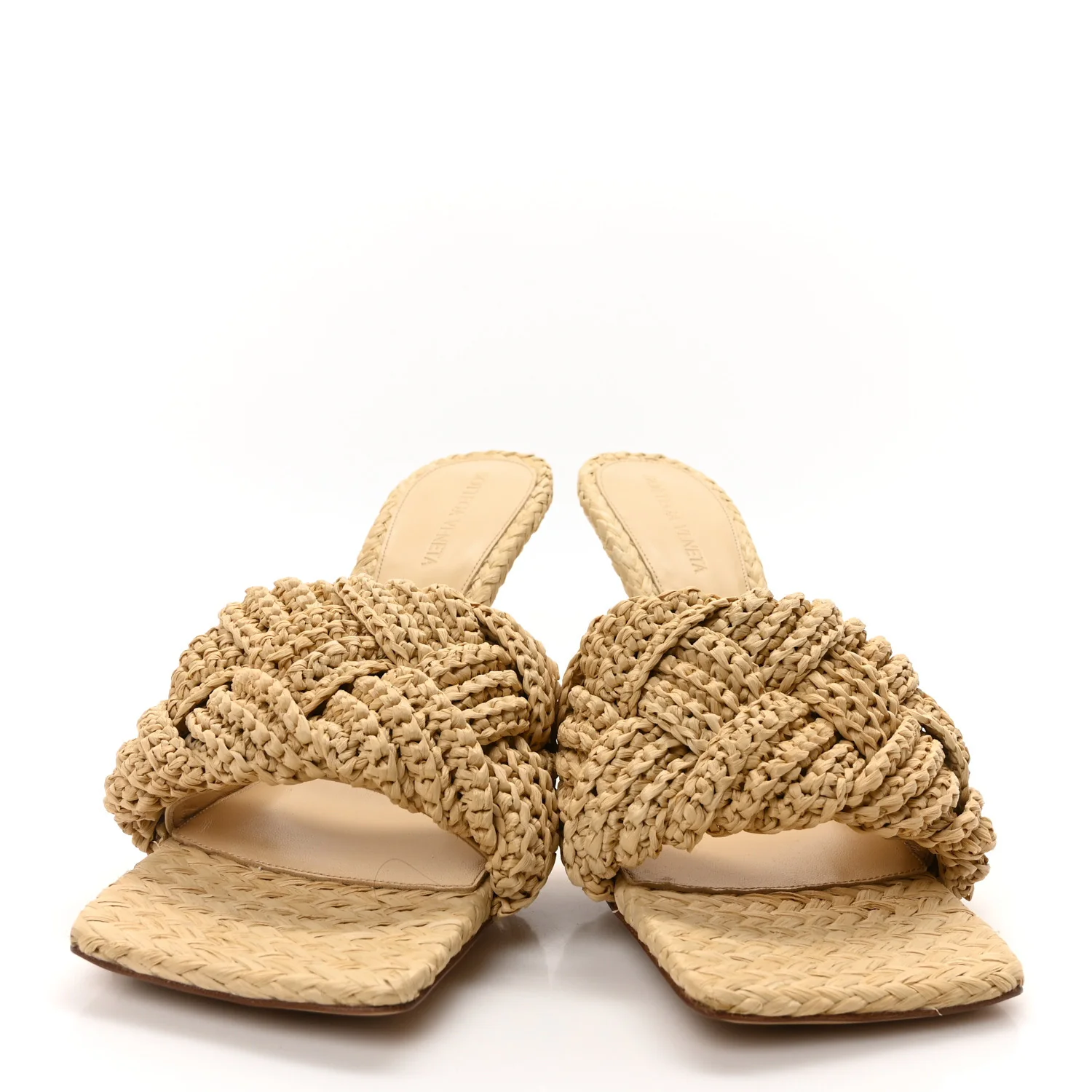 Raffia Intrecciato Lido Mule 90 Sandals 40 Cane Sugar