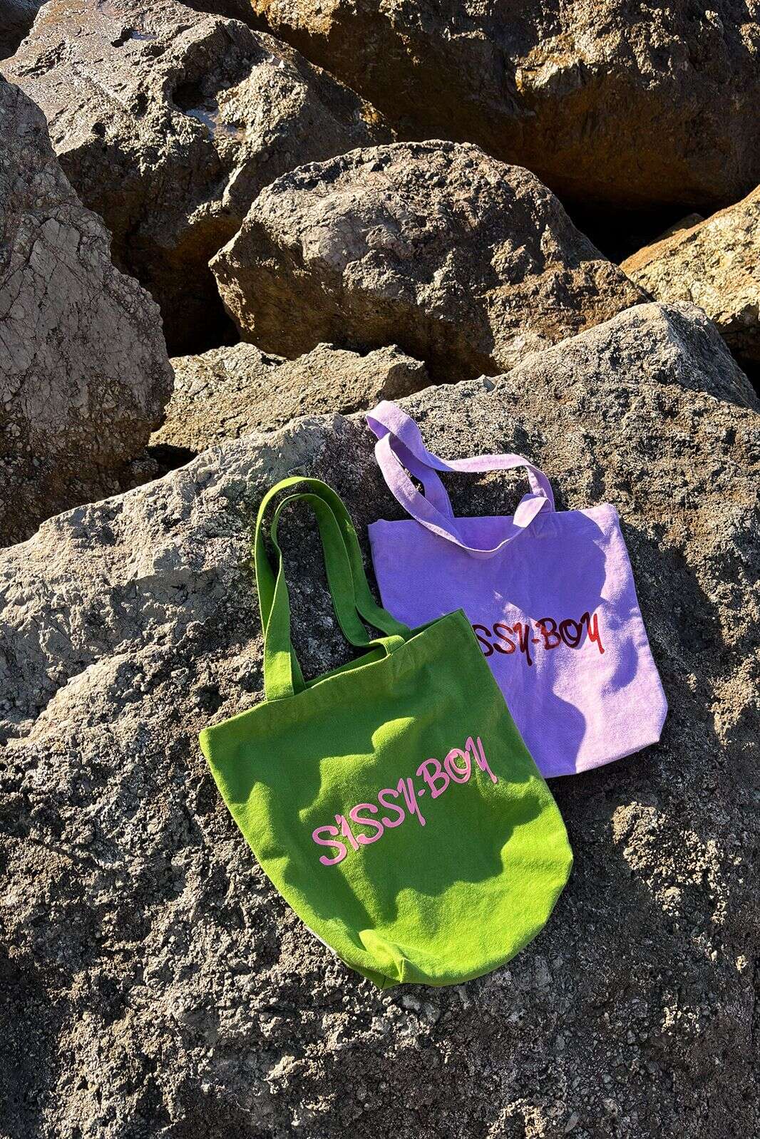 Groene canvas shopper small