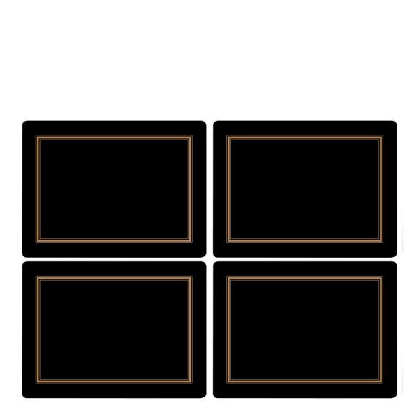 Classic bordbrikke 40x30 cm 4 stk svart