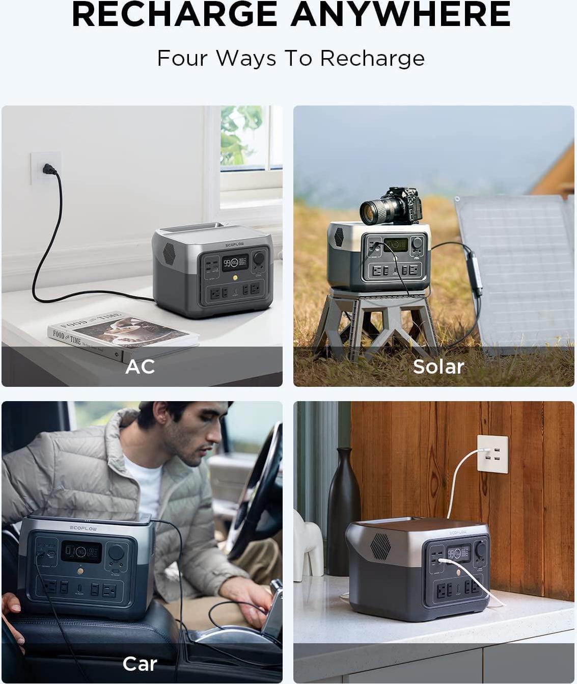 RIVER 2 Max Portable Power Station 512Wh Capacity.Solar Generator.1000W AC Output for Outdoor Camping.Home Backup.Emergency.RV.off-Grid - Image 3