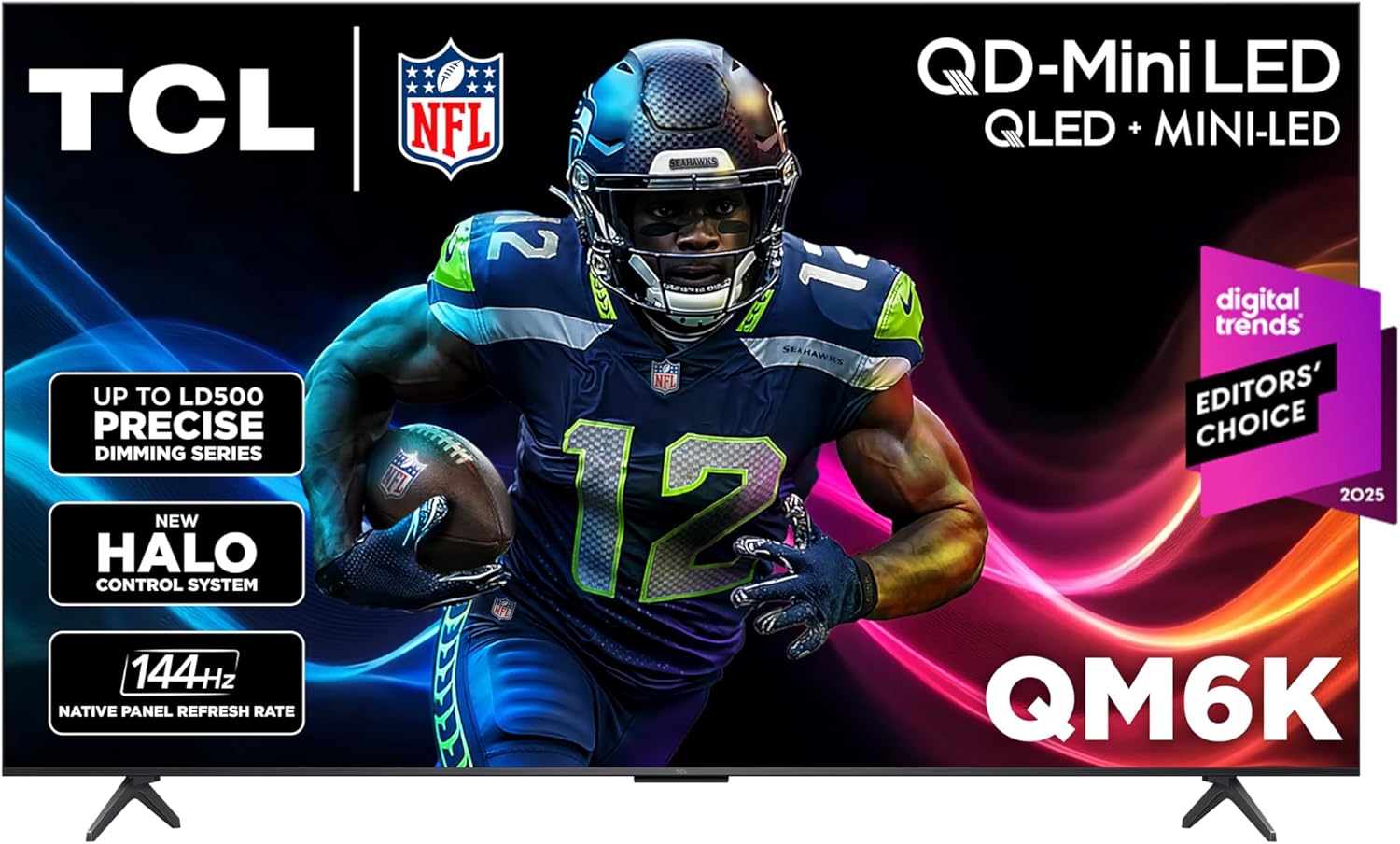TCL 55 Inch Class QM6K Series | Mini LED QLED 4K HDR | 55QM6K  2025 Model | 120HZ-144HZ High Brightness Smart Google TV Dolby Atmos Onkyo Audio | Voice Remote Alexa Gaming Streaming Television