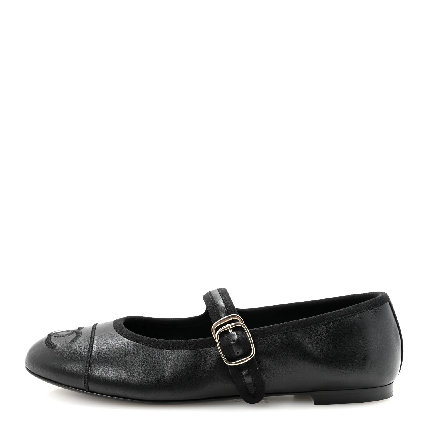 Lambskin Mary Jane Flats 36.5 Black