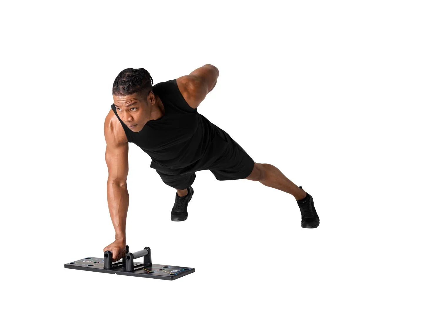 CRIVIT Planche  pompes ou set dhaltres courts ou kettlebell