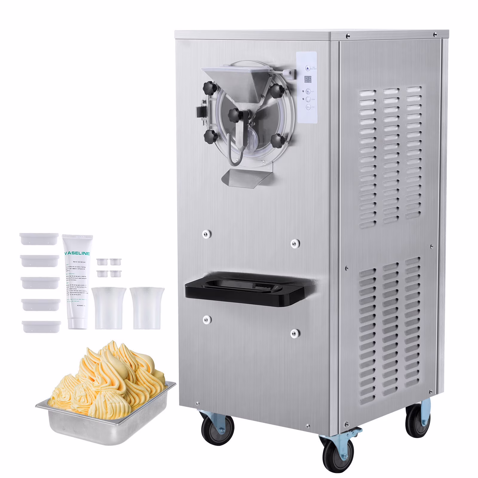 KFFKFF 20 - 25 L/J Capacity Commercial Hard Farm Ice Cream Maker 1 Flavor Automatic Cleaning