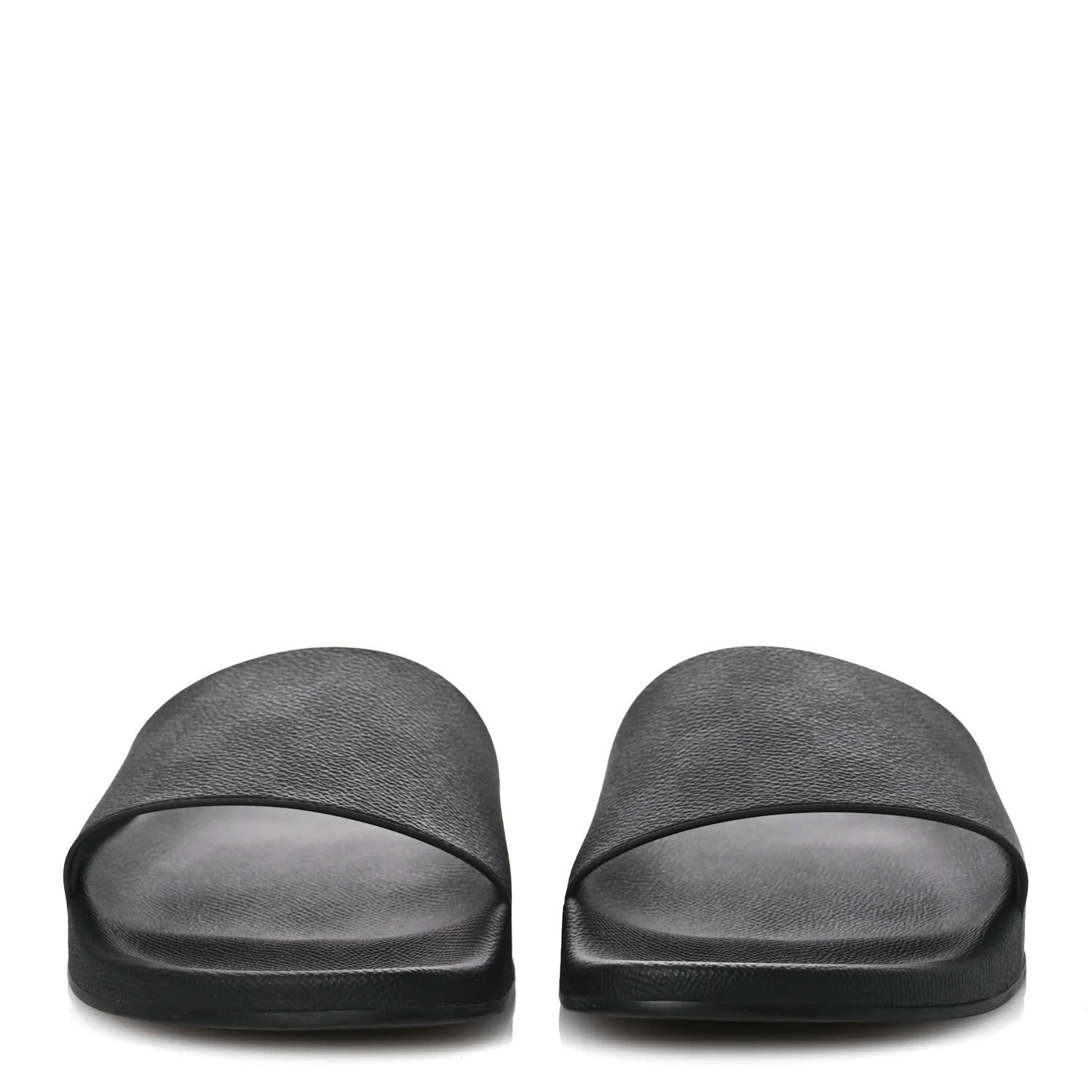 Damier Graphite Mens Waterfront Slide Sandal 9 Black