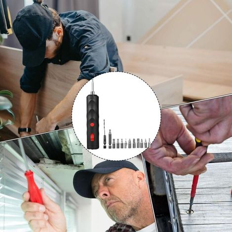 Visseuse Électrique Petit Tournevis Sans Fil,Kit Perceuse Visseuse Multifonction USB pour Meubles Électroniques Voiture Projets Artisanat Construction de Modèles Passionnés — vue 4