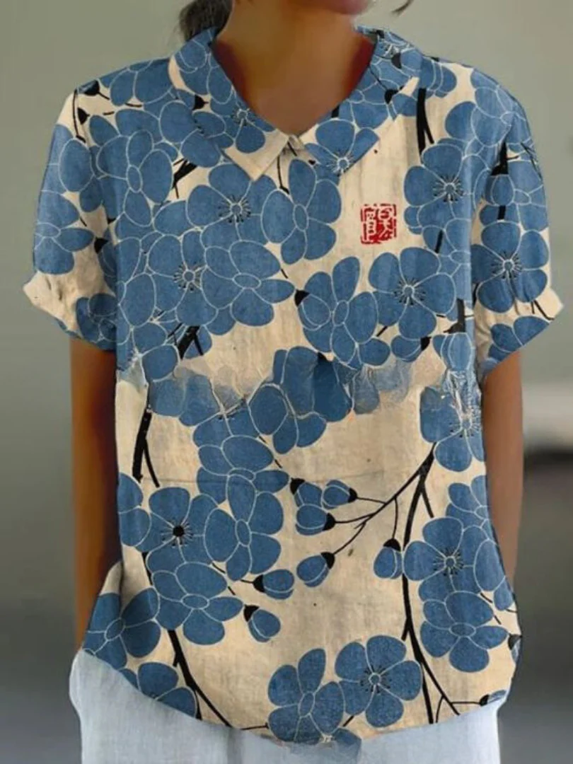 Sofia - Chemise Fleurie Élégante