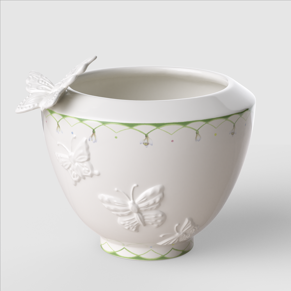 Colourful Spring Vase - Green, 7.1'' x 6.2'' x 6'', Premium Porcelain