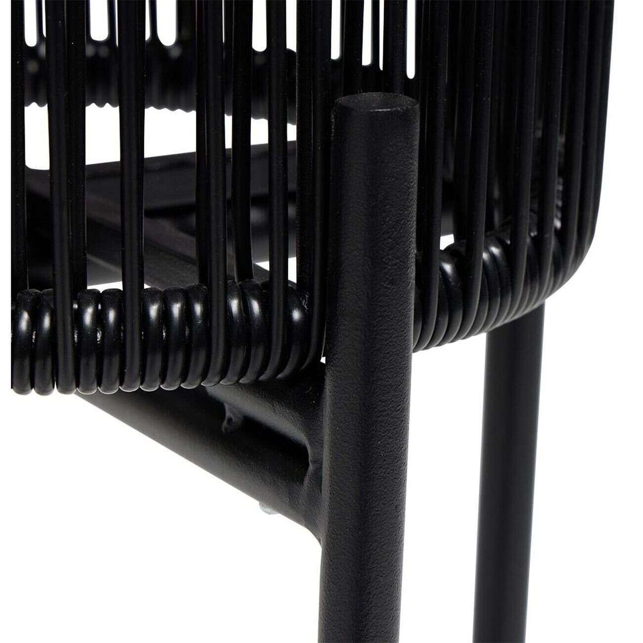 Porte-plante filaire sur pieds Urban métal et plastique noir Ø27xH70cm