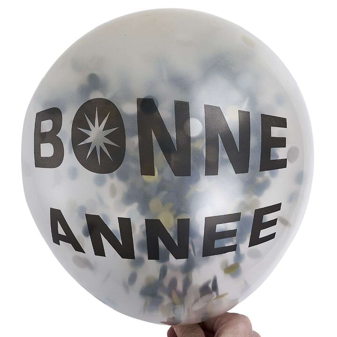 Ballon confettis Bonne année Ø40cm