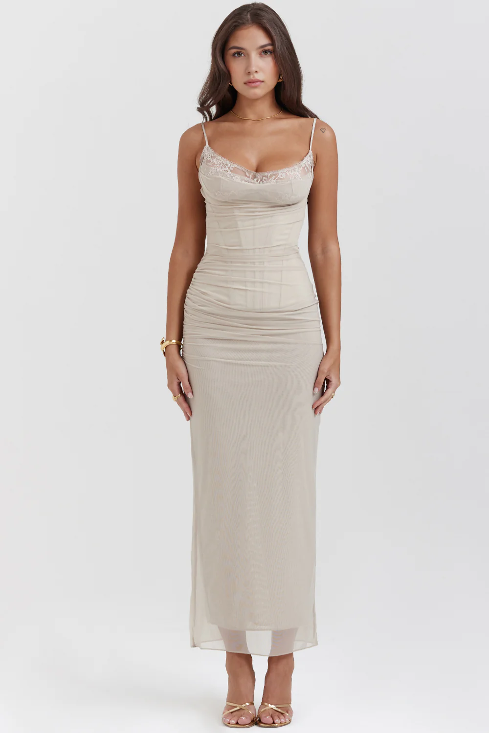 Claire | Robe en Réseau avec Dentelle