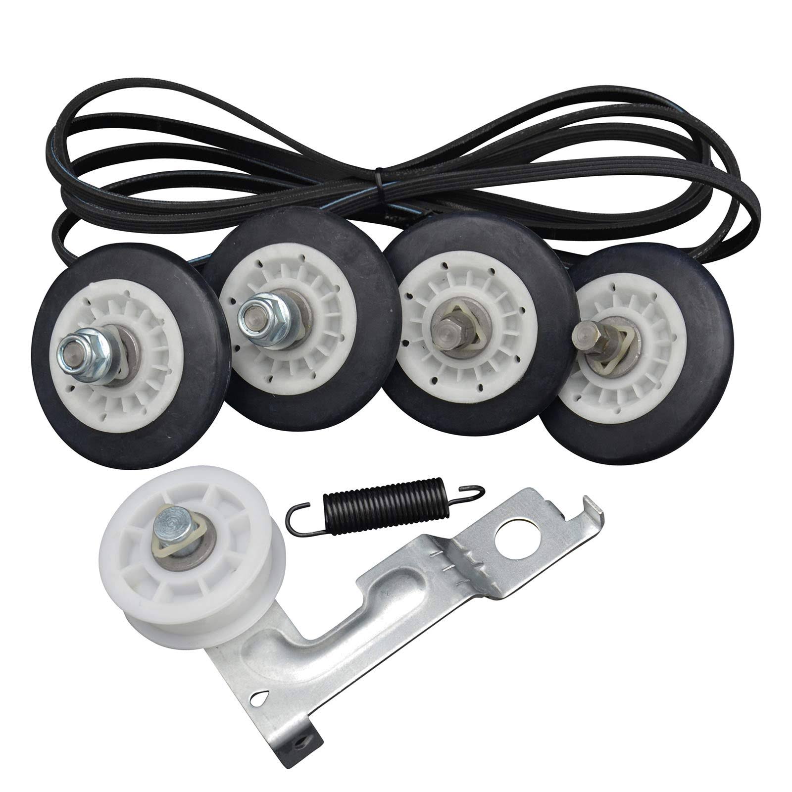 Dryer Repair Kit Fits for LG Dryer Includes 4581el2002c Dryer Drum Roller 4561el3002a Dryer Idler Pulley 4400el2001a Belt and Spring Replace