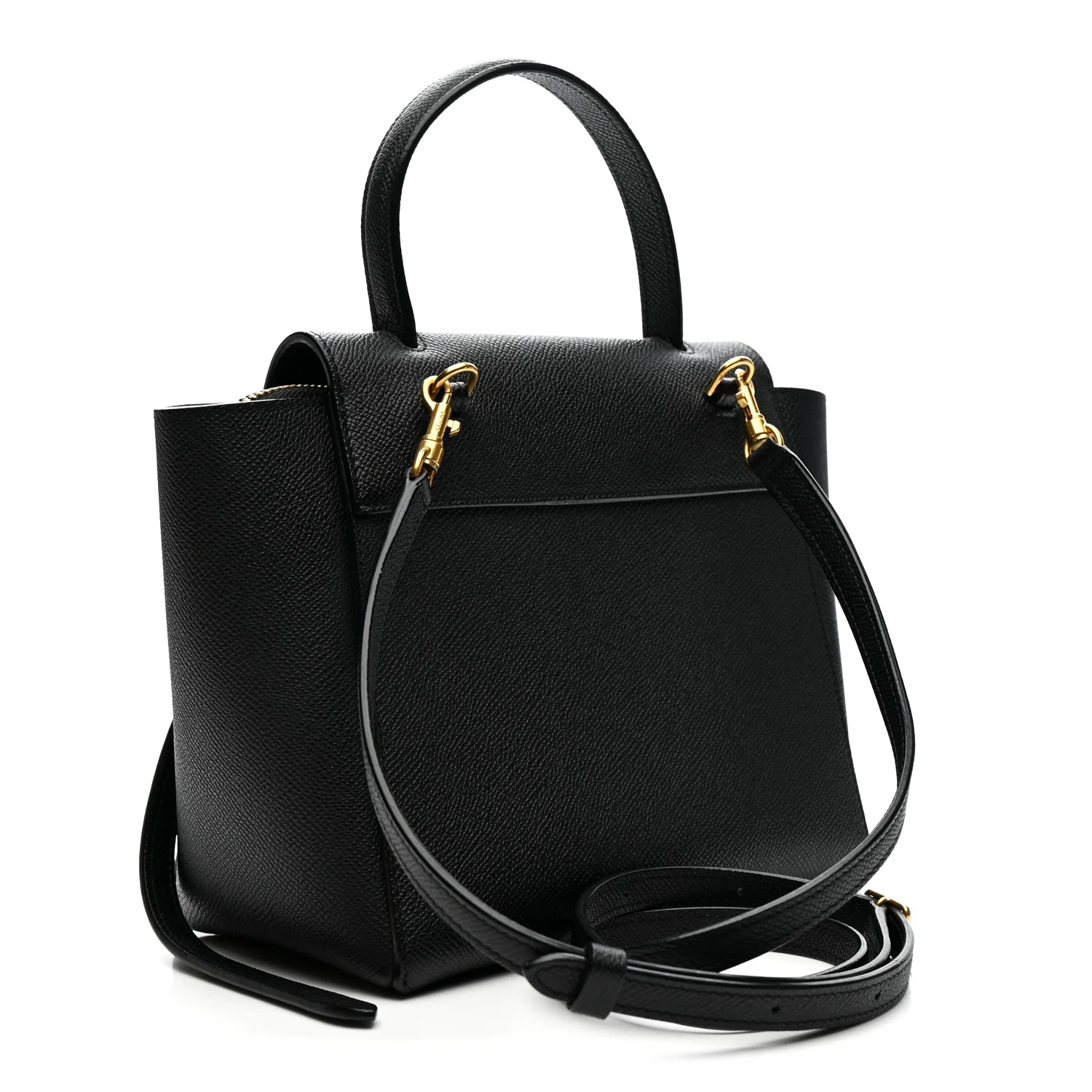 Grained Calfskin Nano Belt Bag Black