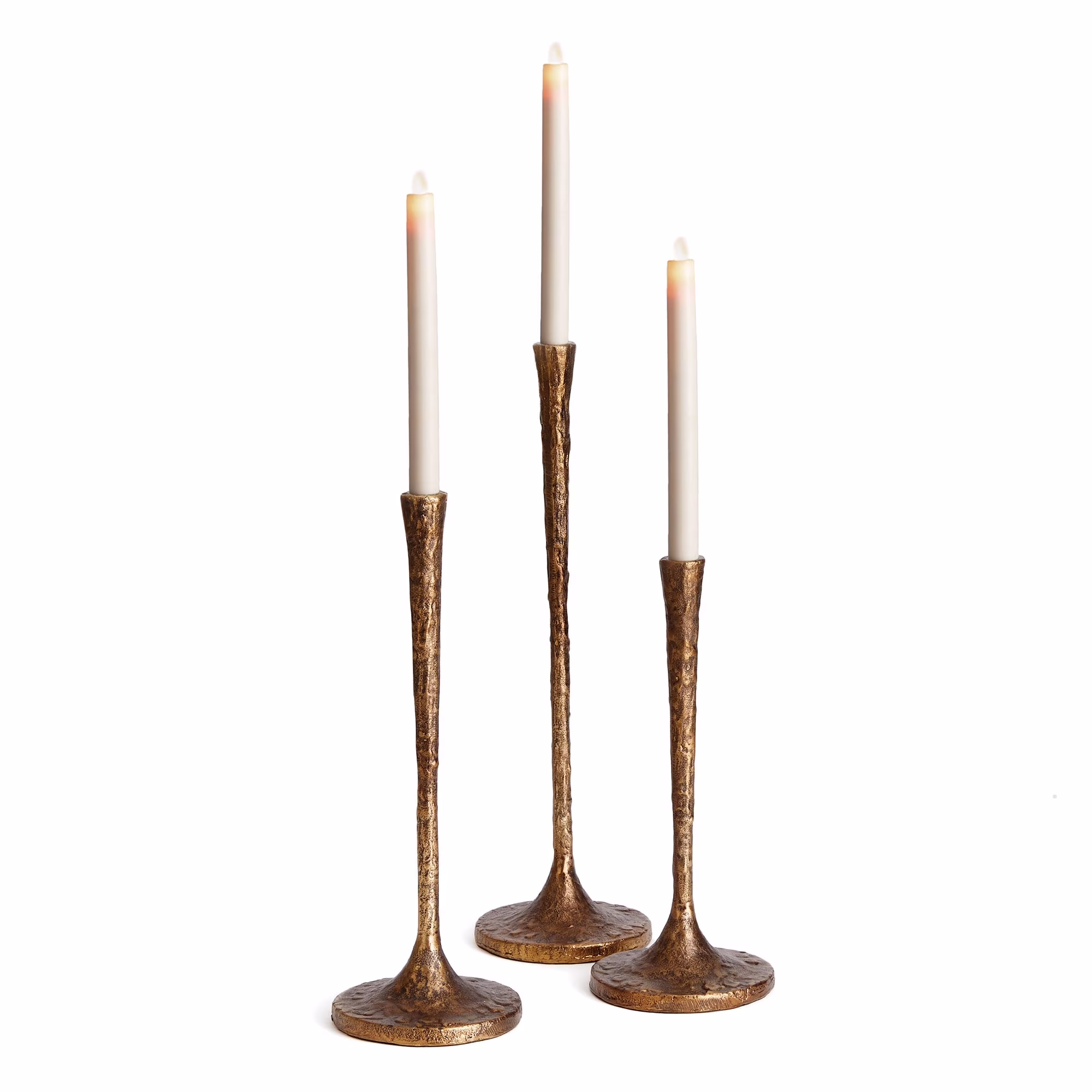 Napa Home & Garden Burke Taper Holders Set of 3 Antique Brass