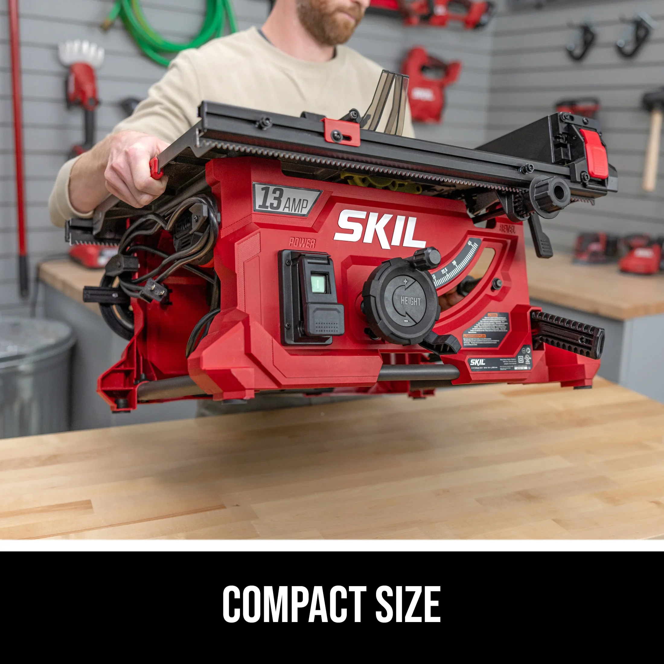 SKIL TS6328-00 13 Amp 8-1/4 Compact Portable Jobsite Table Saw with Rack and Pinion Rip Fence