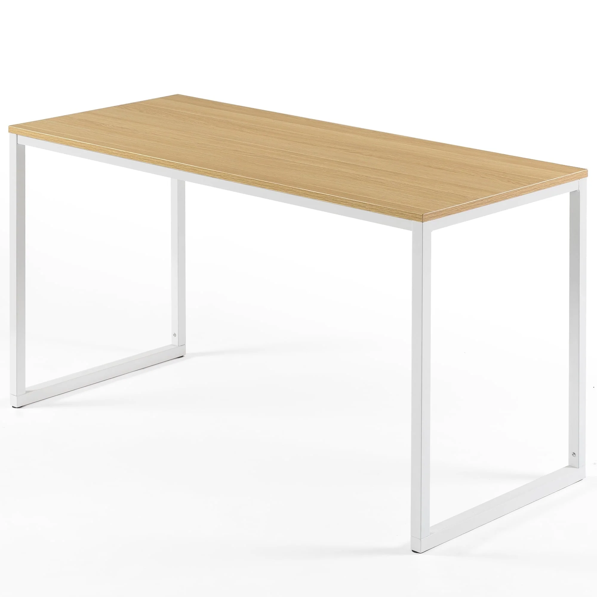 Jennifer 55" White Frame Desk, Natural(White 47) - Image 8