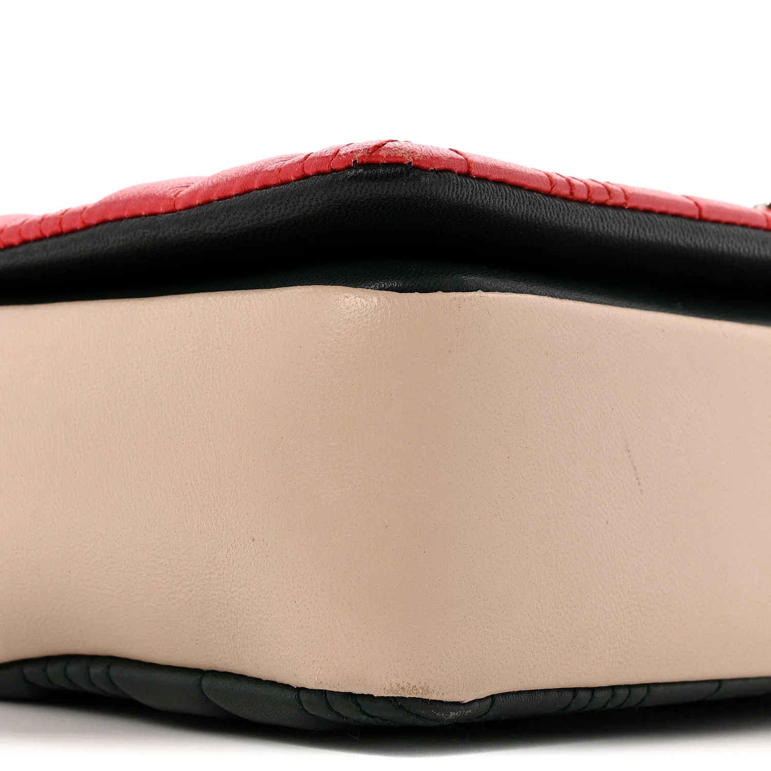 Lambskin Quilted Small Lola Bag Bright Red Orange