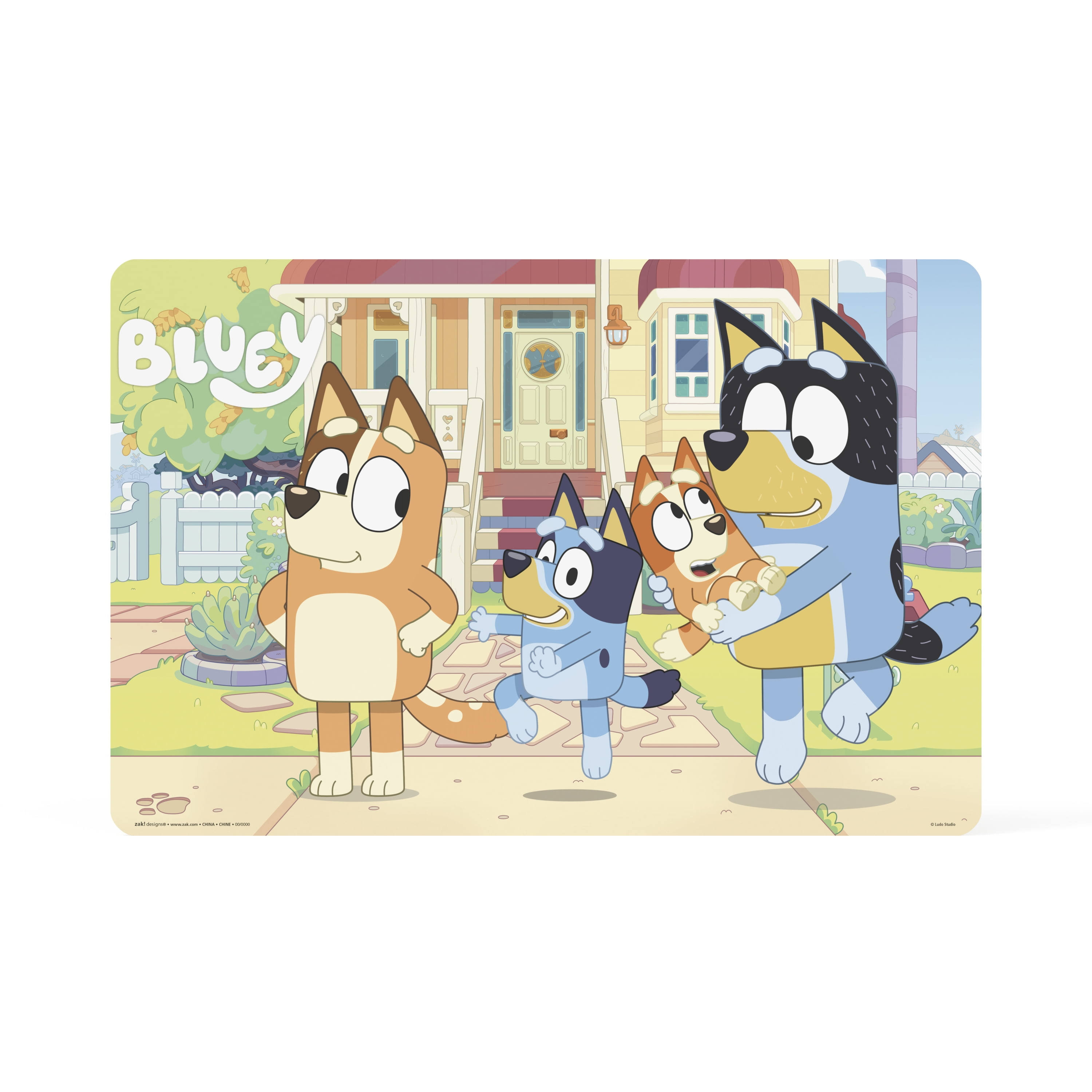 Designs Bluey Reusable BPA Free Kids Placemat Bandit Bluey and Friends