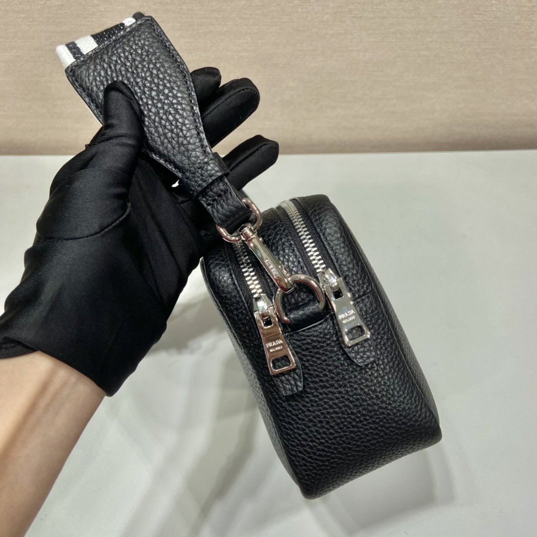 Pra Bag With Shoulder Strap Black For Women, Women's Bags 8.6in/22cm 1BH082_2DKV_F0002_V_3OM