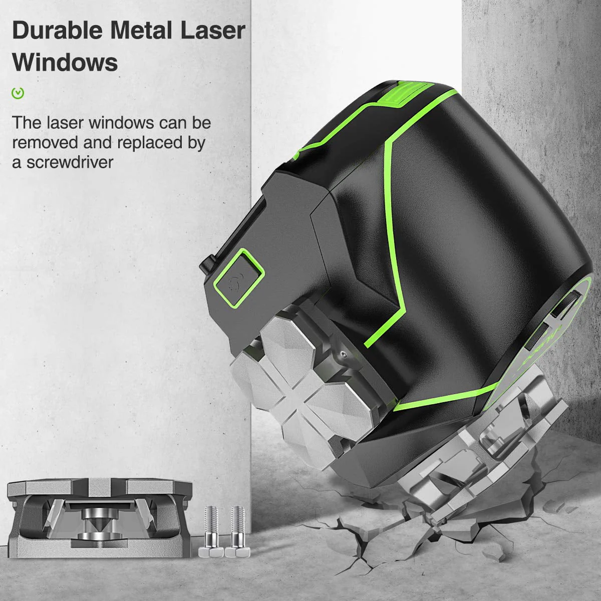4D 16 Lines Self-Leveling Laser Level, 200Ft Green Beam 4 x 360° Cross Line Laser Level Tools with LCD Screen, Bluetooth and Magnetic Bracket