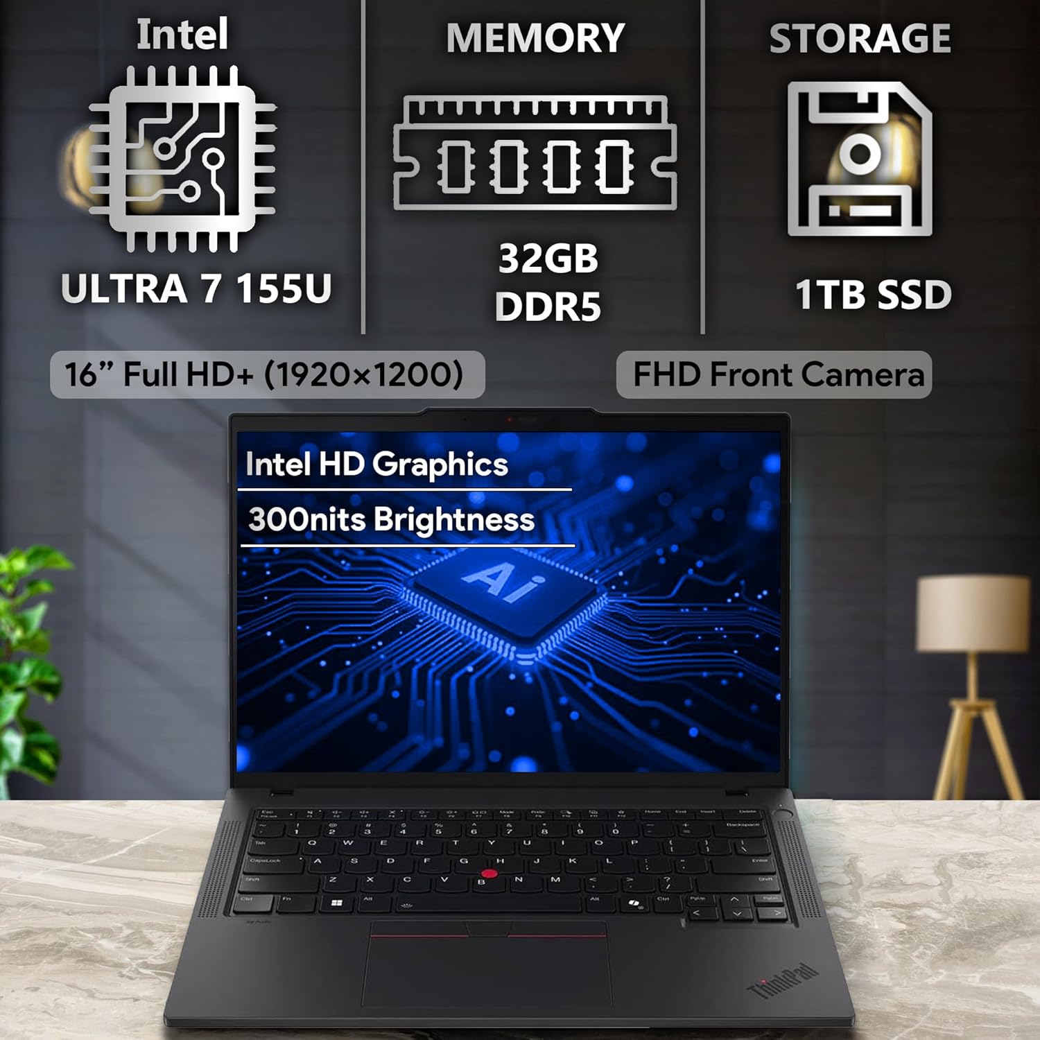 Lenovo ThinkPad T14 Gen 5 AI Business Laptop  14