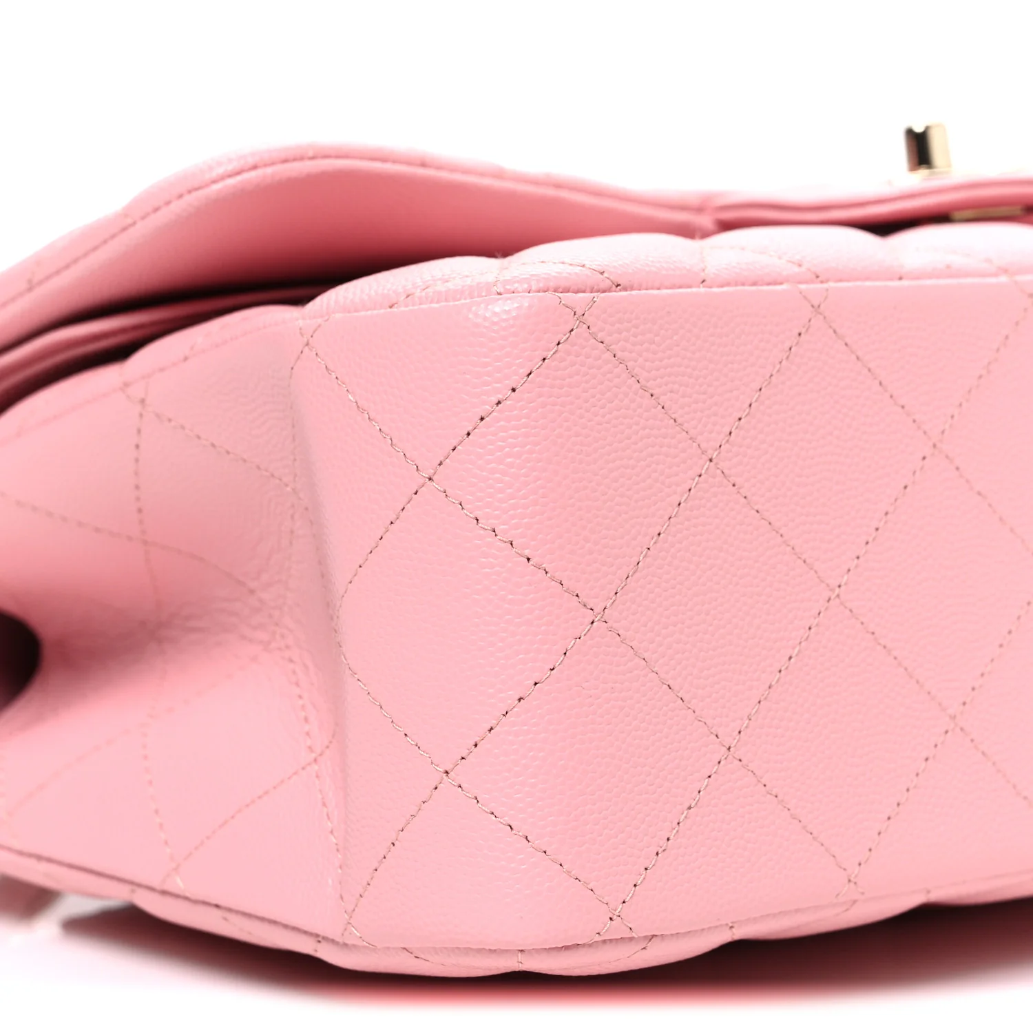 Caviar Quilted Jumbo Double Flap Pink