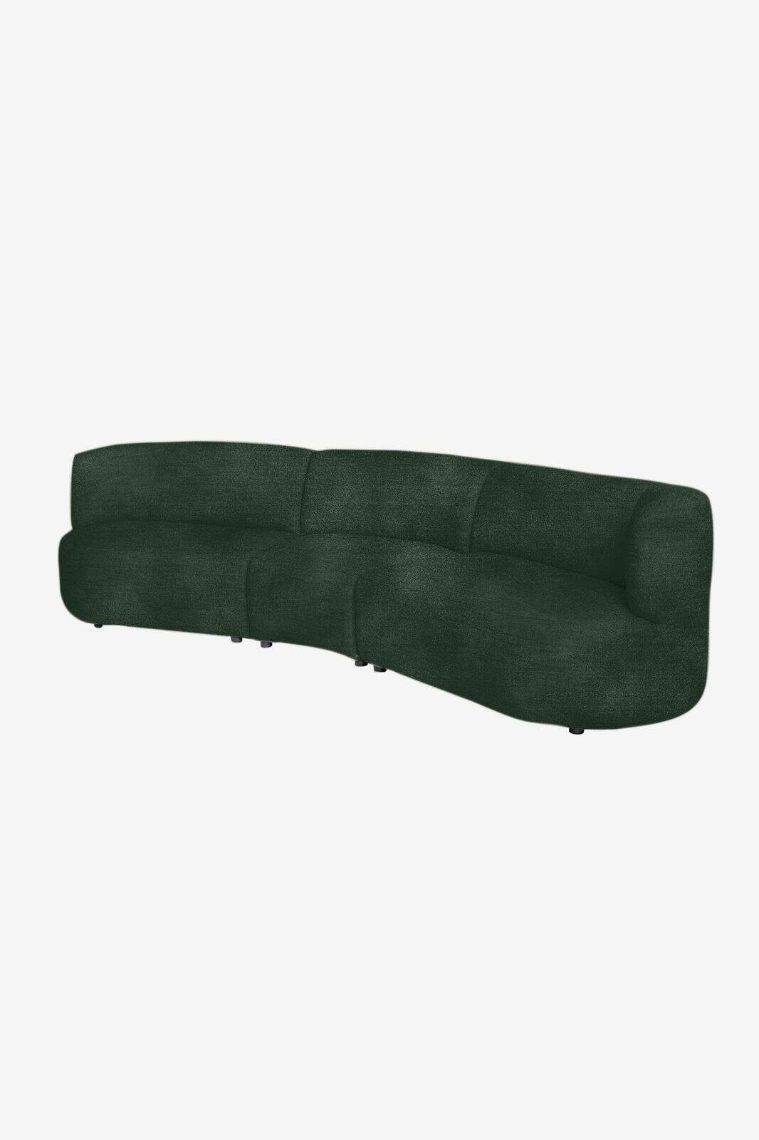 Empress velvet 3.5-zits bank Juke green forest