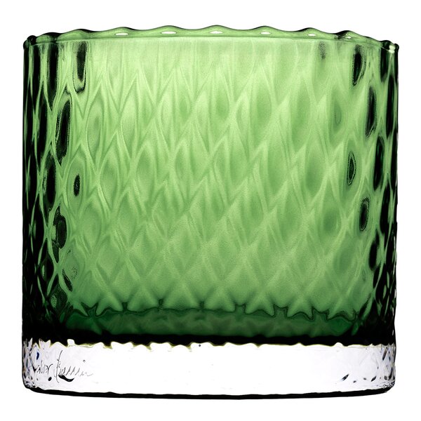 Harlekin lykt/vase 12,5 cm grønn