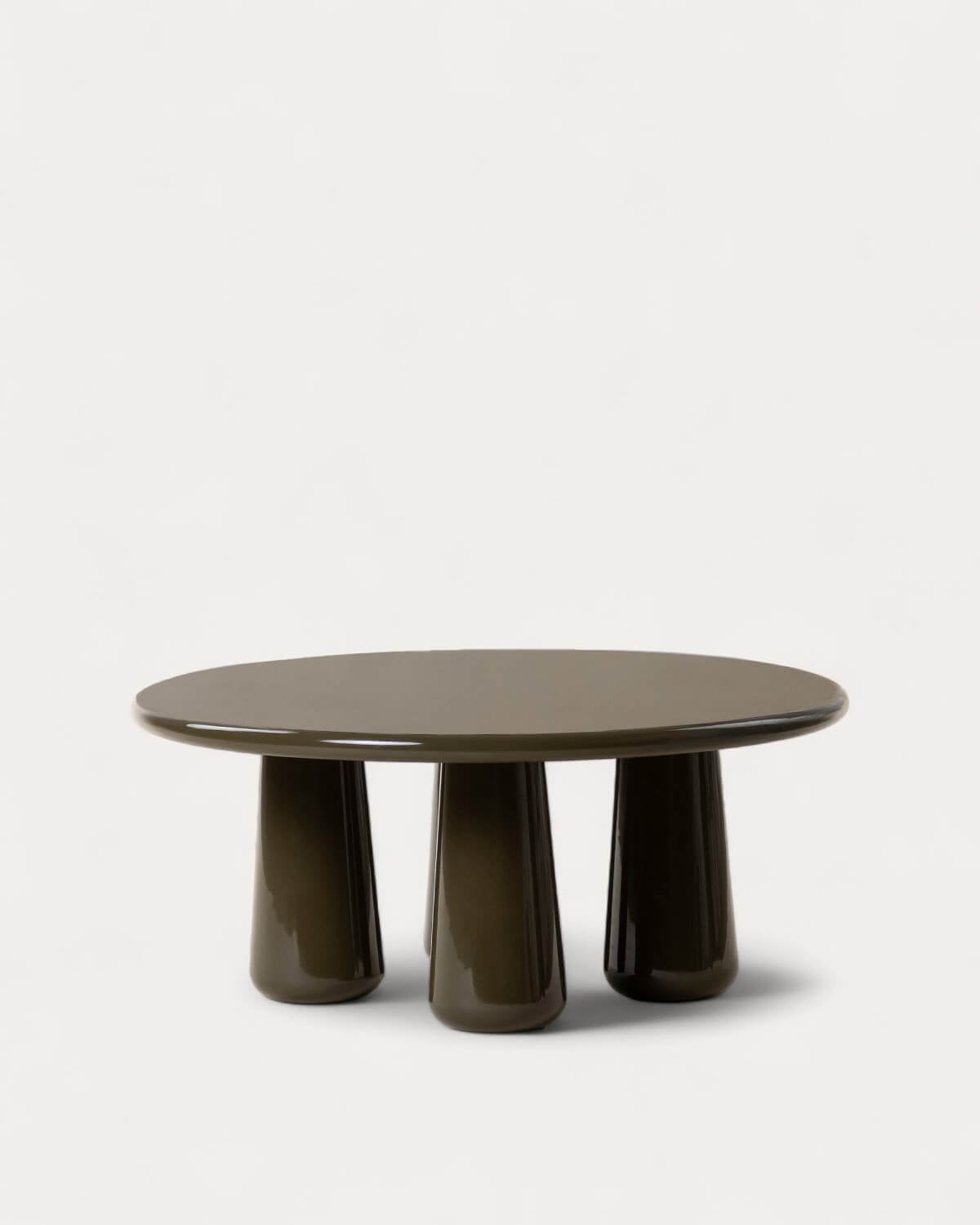 Hany - Mesa Auxiliar Redonda de Madera (Ø80 cm) Hany